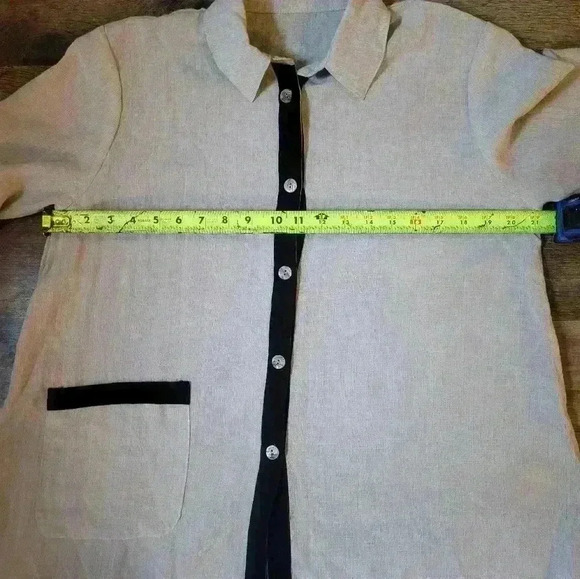 Fridaze 100% Linen Longsleeve Buttondown Shirt Size Small - Picture 6 of 10